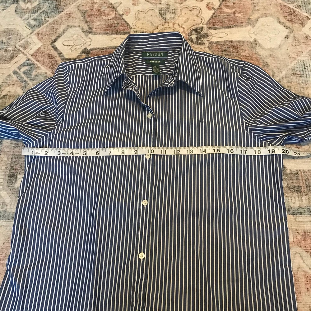 Lauren Ralph Lauren striped shirt medium - Picture 3 of 7